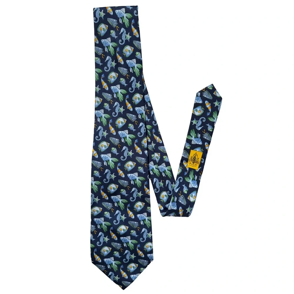 GUCCI • Vintage Fish Seahorse Business Classic Tie